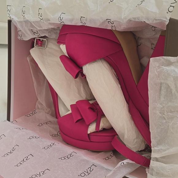 Rsvp Fuchsia satin heels - Picture 3 of 11